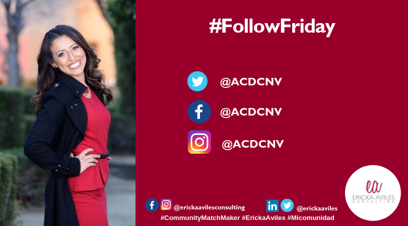 erickaaviles's tweet photo. Whether it´s hosting a citizenship workshop or serving our community via various programs, look for @ACDCNV 👍
Founded by #VidaLin, a woman many of us look up to, these kinds of organizations are exactlty what our community needs.
#ACDCNV #LasVegas #ErickaAviles #FollowFriday https://t.co/sJ6LcuA3Do
