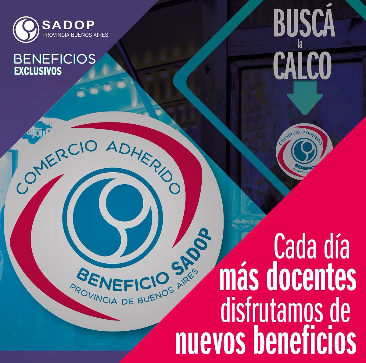 sadoppba's tweet photo. 😁 SEGUIMOS SUMANDO BENEFICIOS PARA VOS 😁

📉 Ahora vas a poder tener descuentos exclusivos en comercios adheridos a los beneficios de SADOP.

🔎 Los comercios adheridos tienen una calco identificatoria en la entrada. 

🤝Los descuentos son exclusivos para afiliadas y afiliados. https://t.co/igmob2GhZx