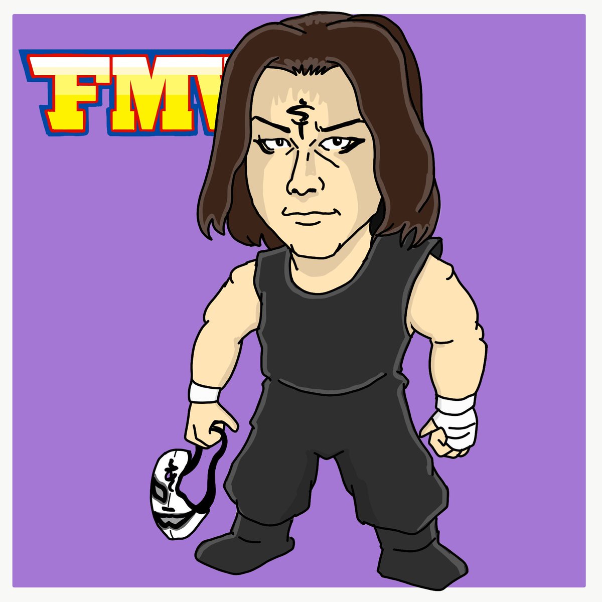 O Xrhsths Ishi Kantoku Sto Twitter Fmwレスラーイラストno 27 Goemon 寡黙な Mr ダブルクロス 中川選手が エンタメ路線後半でこの姿に 怨霊選手との呪いのベルトとか懐かしいです Fmw プロレス Goemon 中川浩二