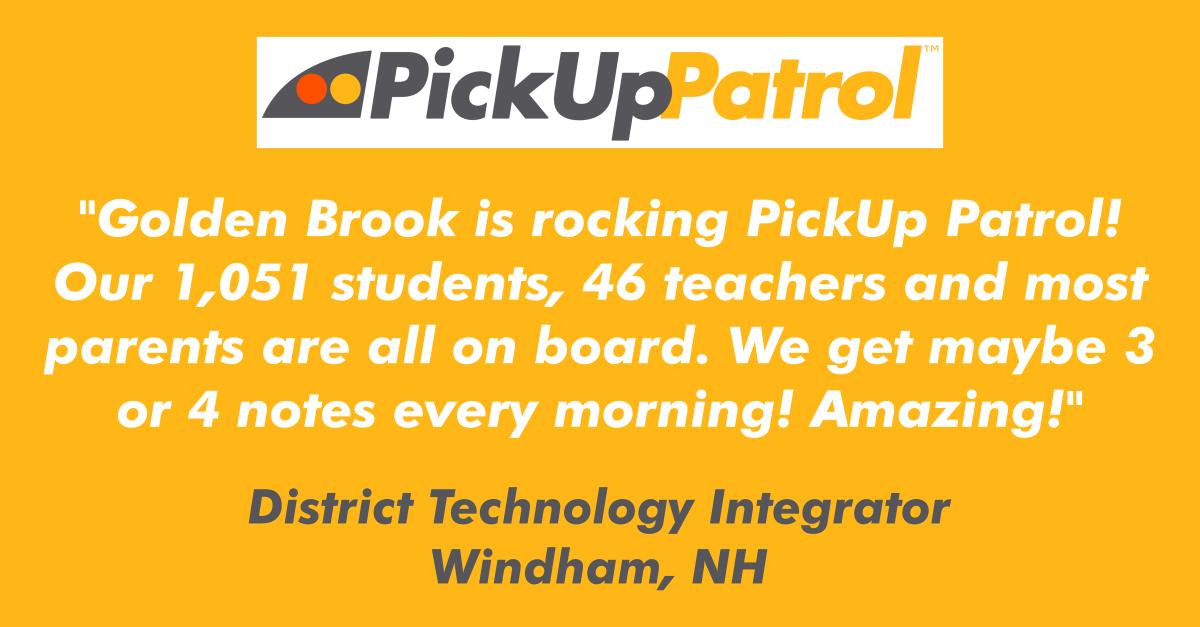 One of our many, many happy customers. Automate your dismissals with PickUp Patrol today! pickuppatrol.net