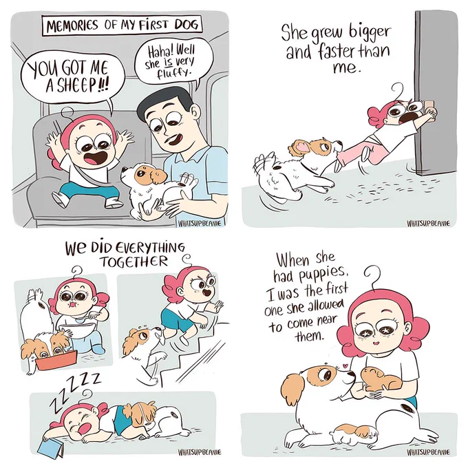 A sappy one today. I recently found a picture of my first dog Amanda (I was in a habit of calling dogs human names) and got very sentimental. I think Amanda taught me a lot about kindness and love as a child. Pets are so good. 