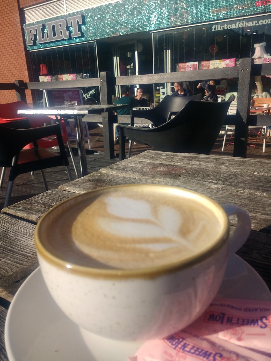 Just enjoying a latte at my favourite cafe.
<a href="/FlirtCafeBar/">Flirt Cafe Bar</a>