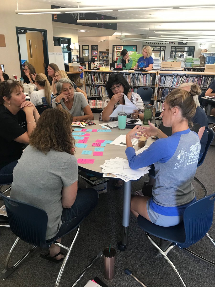West Woods teacher analyze school-wide data and root cause. #TeamJeffco