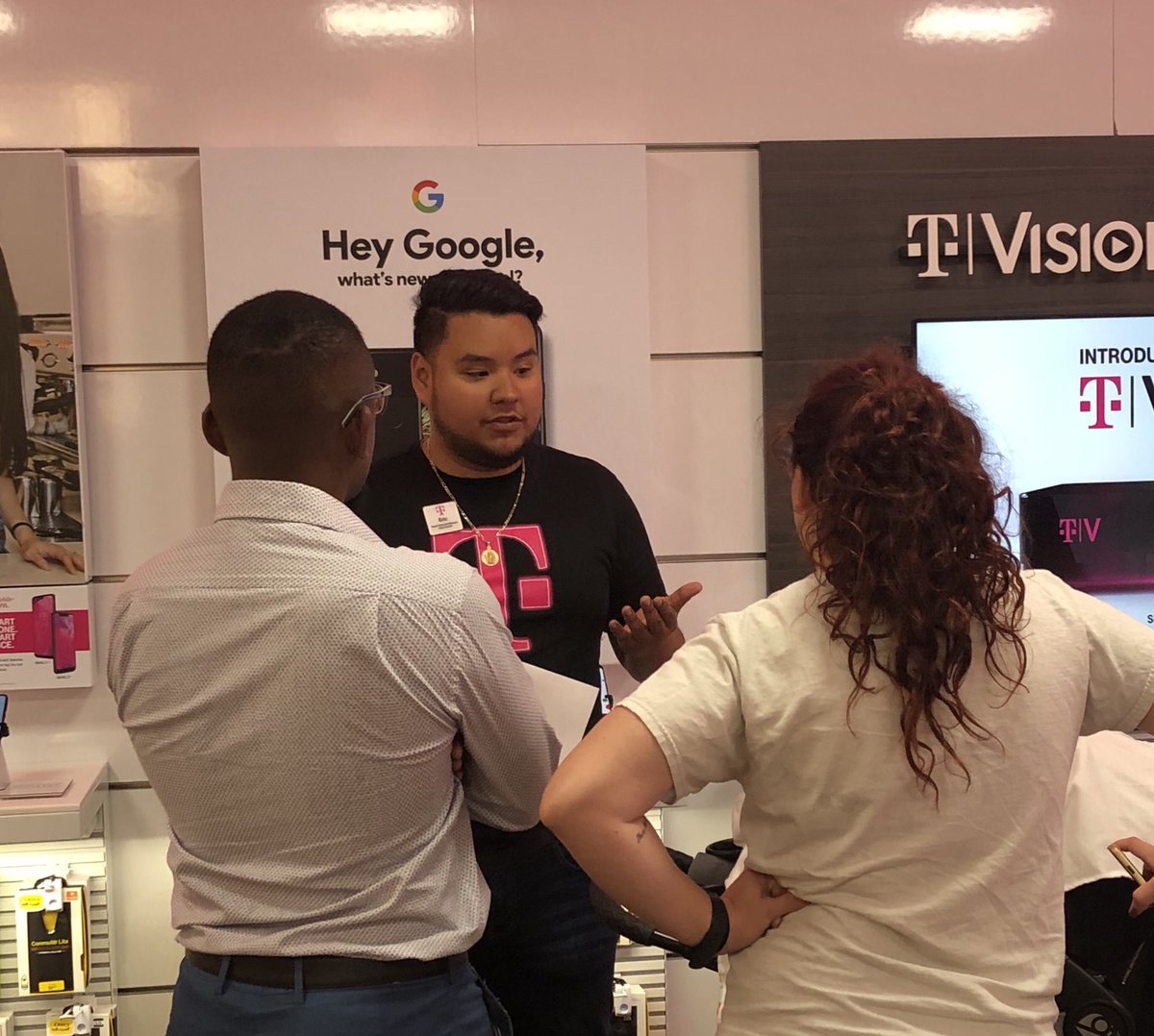 Giving customer all the information they need in TMobile FoxValley Mall to get the right phone and accessories to enhance their life’s experiences and relationships <a href="/TCCMobile/">TCC Wireless</a> <a href="/Sentowski8/">MJS</a> @BrettKe08677439 <a href="/willingofficial/">Kristopher Willing</a> <a href="/RJGomezIII/">Rafael J. Gómez lll</a> <a href="/saadzakirtcc/">Saad Zakir TCC</a> <a href="/ChartierDoug/">Doug Chartier</a> <a href="/richgarwood/">Rich Garwood</a>