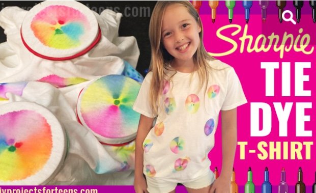 Looking for ideas for a cheap and fun craft? Check out the Sharpie Tie Dye T-Shirt. This crafts costs little and is a fun activity for you and your buddy! 

Here is the link for directions: marthastewart.com/892787/sharpie…