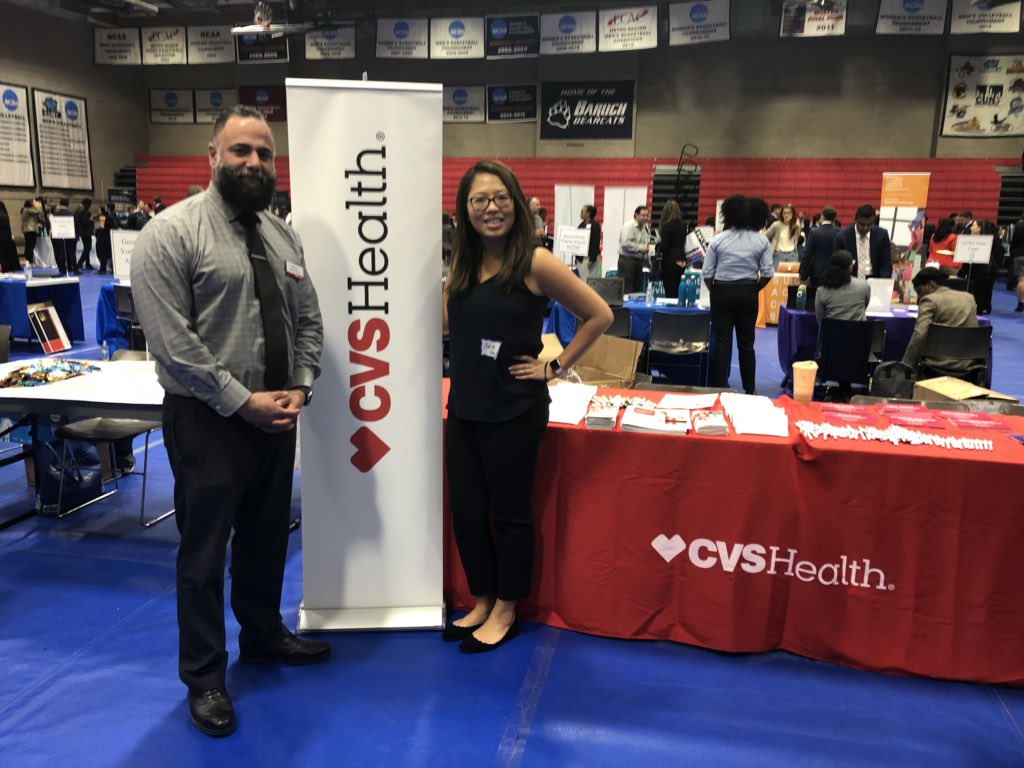 At Baruch College Career Fair with Julia Van, looking for the next great CVSHealth leader.