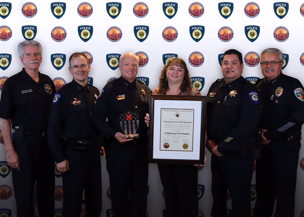 UAPD has become one of the first three departments in Arizona to be accredited through the Arizona Law Enforcement Accreditation Program. This is UAPD’s third accreditation and makes us the only department in the state to be accredited by three entities.