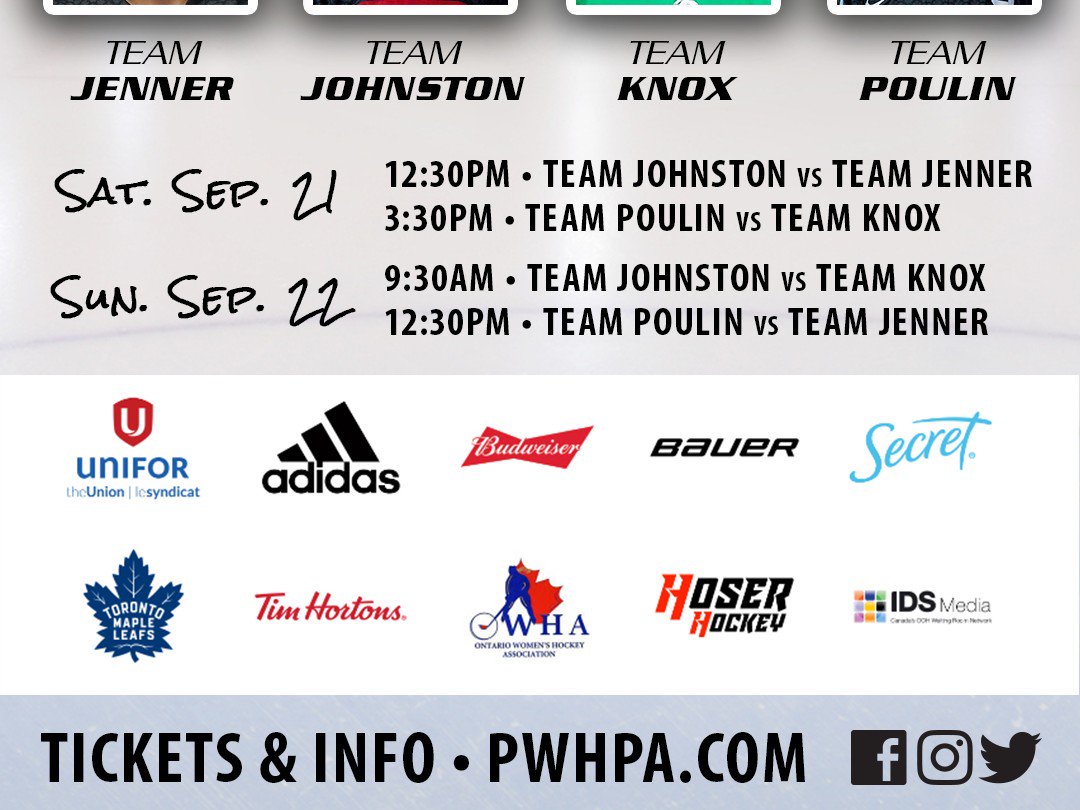 IDS is so proud to be working with  @PWHPA and hope all our friends will join us in supporting their showcase of some of the worlds best hockey players!  Don't miss it this weekend, Toronto!
#ForTheGame

pwhpa.com/events/unifor-…

#Hockey #Women #Media #OOH #ItsAFeelGoodThing