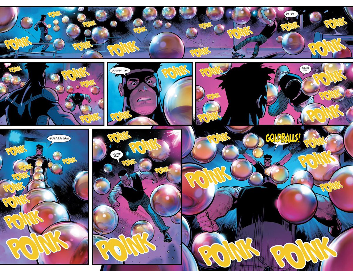 Renagade_11's tweet photo. Also, can we talk about how Hickman shitted on and made Goldballs relevant at the same time ... Goldballs. Fuckin #HickmanIs #HouseOfX https://t.co/GvV7ufKk8r