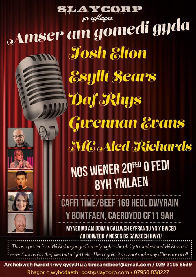 Clwb Gwawr Caerdydd (@clwbgwawrcdydd) on Twitter photo Heno mi fydd aelodau’r clwb yn mynd i cefnogi un o’n aelodau <a href="/GwennanEvans/">Gwennan Evans</a> mewn noson comedi. Pob Lwc Gwennan! #comedi #chwerthin #JoioPobAwr Heno mi fydd aelodau’r clwb yn mynd i cefnogi un o’n aelodau <a href="/GwennanEvans/">Gwennan Evans</a> mewn noson comedi. Pob Lwc Gwennan! #comedi #chwerthin #JoioPobAwr