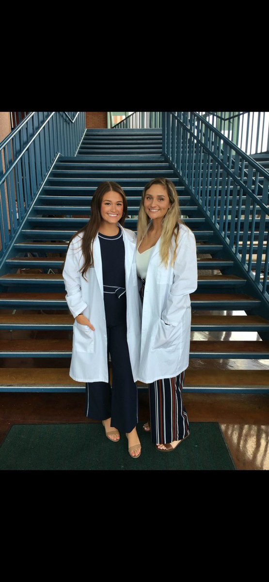 IslandersSball's tweet photo. Congratulations to our girls @alexissstovar and @avery_ratcliff on receiving their humanity pins and their first official step towards becoming a nurse. #WhiteCoatCeremony #savinglives #studentathelets https://t.co/ciLLUeNAze