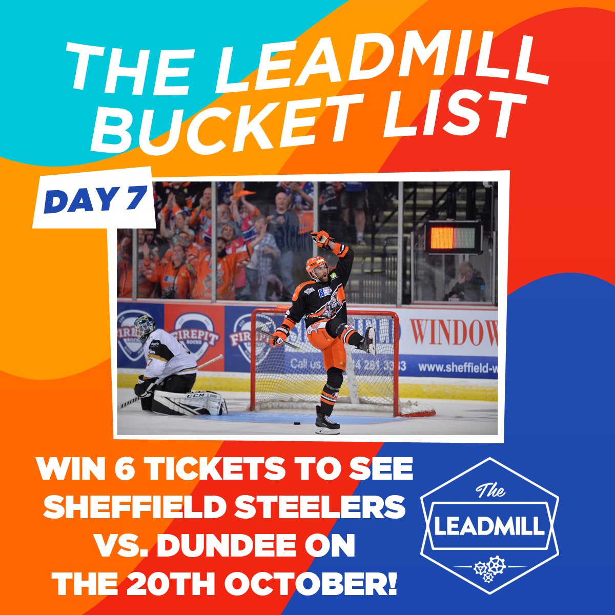 Leadmill's tweet photo. 🏆 DAY 7 of the Leadmill Bucket List!

Win 6 tickets to see Sheffield Steelers vs. Dundee on the 20th October!

To enter you just need to
- Follow @steelershockey
- Like and RT this tweet!

🤩 Winner announced tomorrow (29.09.19) at 12 noon! https://t.co/vtO91jpQUw