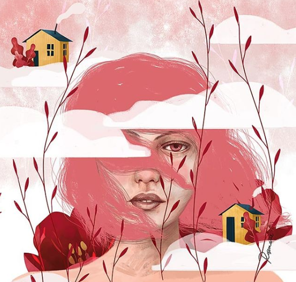 rosemariecc's tweet photo. Entre las nubes ☁️🌤️
#entrelasnubes #betweenclouds #girl #pinkhair #illustration #ilustración #illustrator #illustrationoftheday #artwork #editorial #article #abouthouses #clouds #digitalillustration #rosemariecc https://t.co/UxxaNVG5Bf