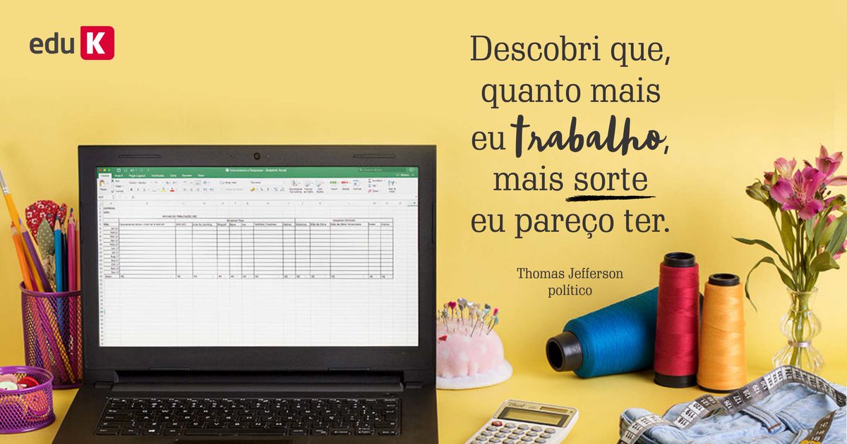 Acredite em você! Nunca é tarde para seu sucesso profissional! 😉

#cursoseduk #vivadasuapaixao #estiloeduk #moda #empreendedorismo #sucesso #job