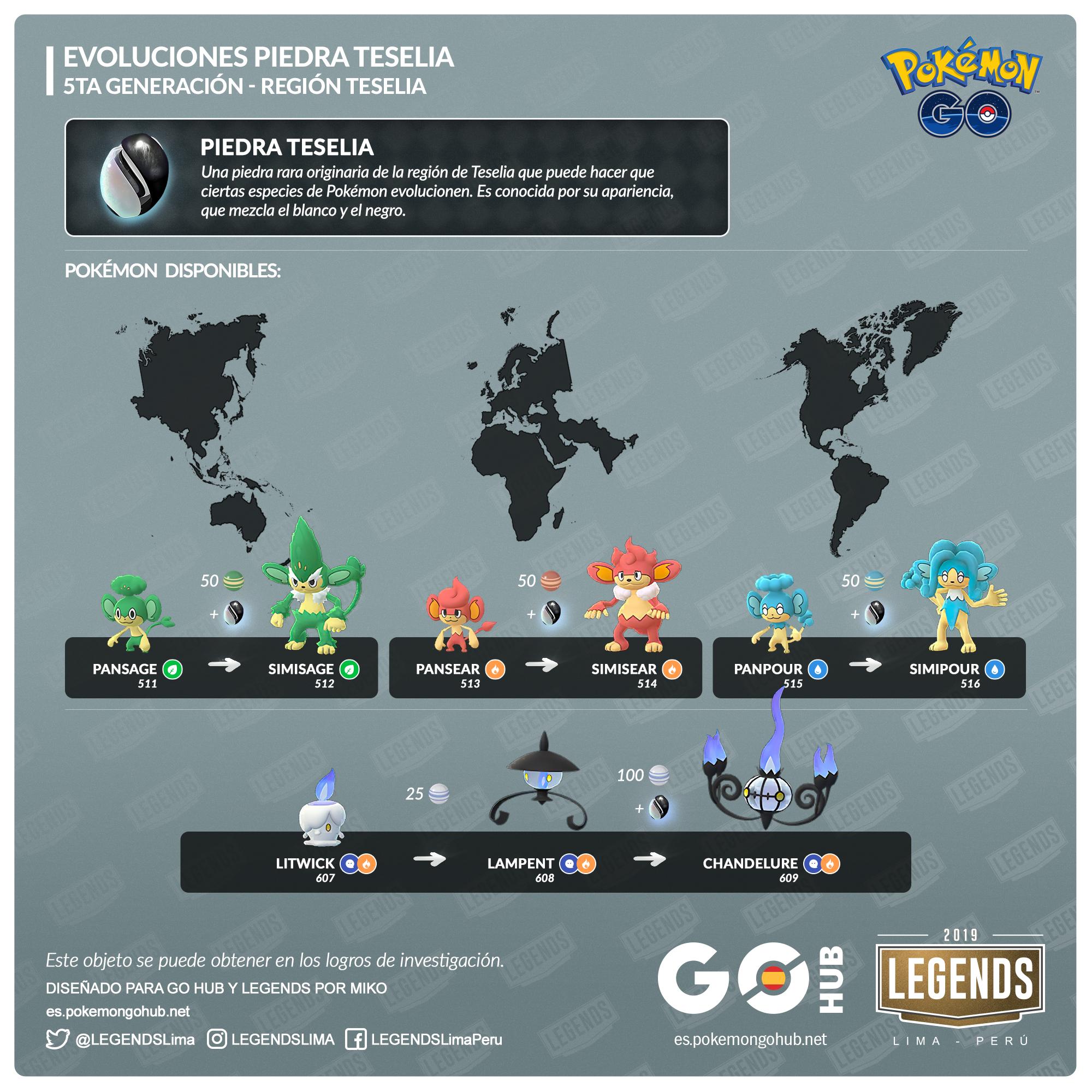 Pokemon Go Union On Twitter Entrenadores Ya Tenemos La Nueva Piedra Teselia Para Evolucionar Algunos Pokemon De La 5ta Gen Les Dejamos Una Infografia De Legendslima Para Saber Como Utilizarla Y En