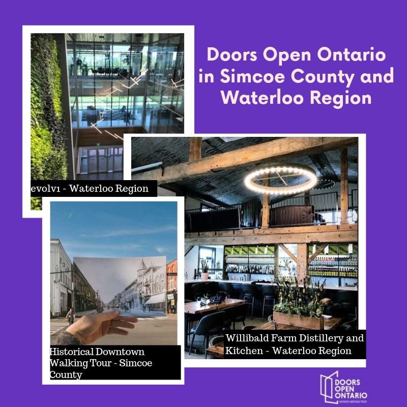 This weekend #doorsopenontario unlocks over 5 more sites including:

🚪Belleville
🚪Carleton Place
🚪Grimsby
🚪Simcoe County
🚪Waterloo Region

Follow our story on Instagram @ onheritage or Visit: doorsopenontario.on.ca
