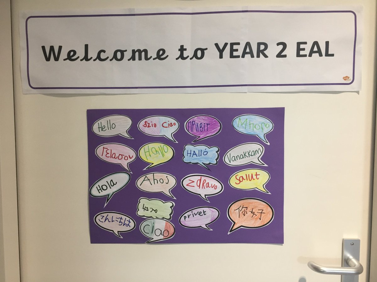 Decided to let Year 2 make their own #multilingual door sign #alllanguagesmatter #EAL #HomeLanguage