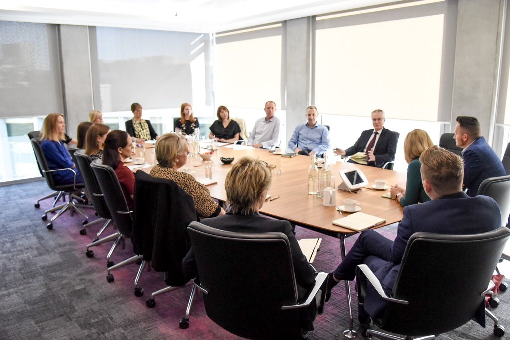 A fantastic visit to <a href="/Shoosmiths/">Shoosmiths</a> today with <a href="/JustineGreening/">Justine Greening</a> discussing our work together on social mobility!