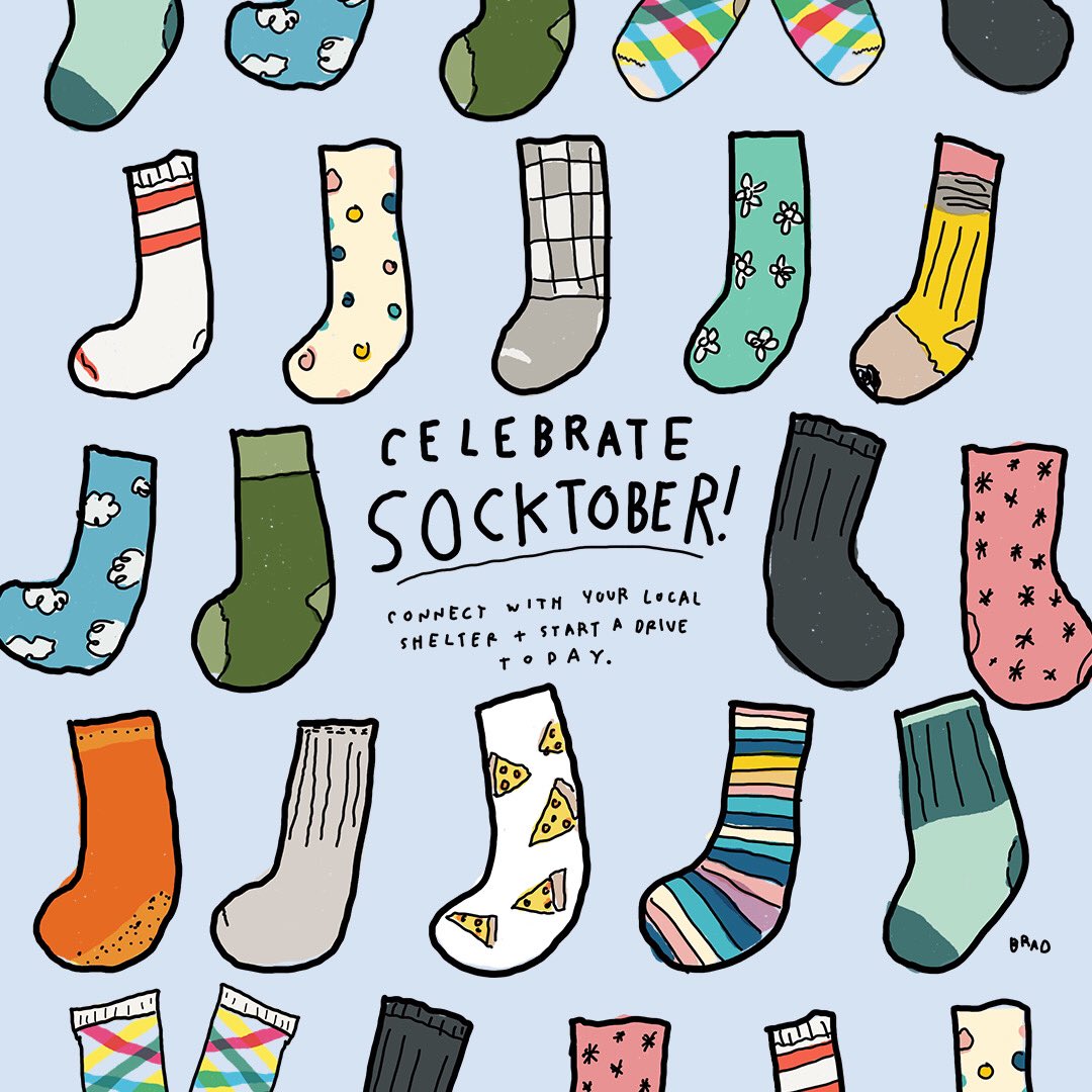 SOCKTOBER is just around the corner! How will you help your neighbors who are homeless as they prepare for the winter months? Join people from all over the world who are making good happen: happysocktober.com