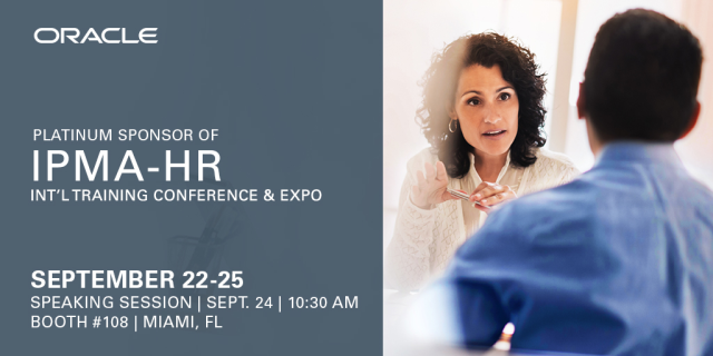 SarahSimonen's tweet photo. Talent is top of mind for Oracle at IPMA-HR conference. #oraclegov360 #OracleEmp https://t.co/hmj8cfoi1v https://t.co/3nzq3yQGgP