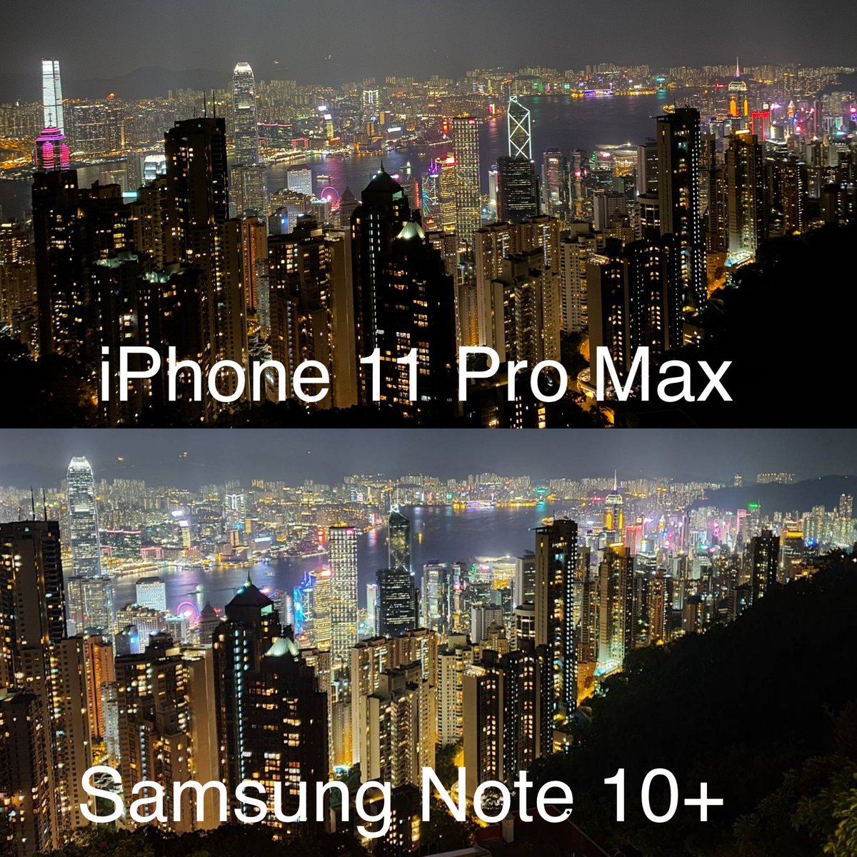 Powermacg6 Iphone 11 Pro Maxとnote10 Plusの夜景比較です Iphone11promax Galaxynote10plus Hongkong