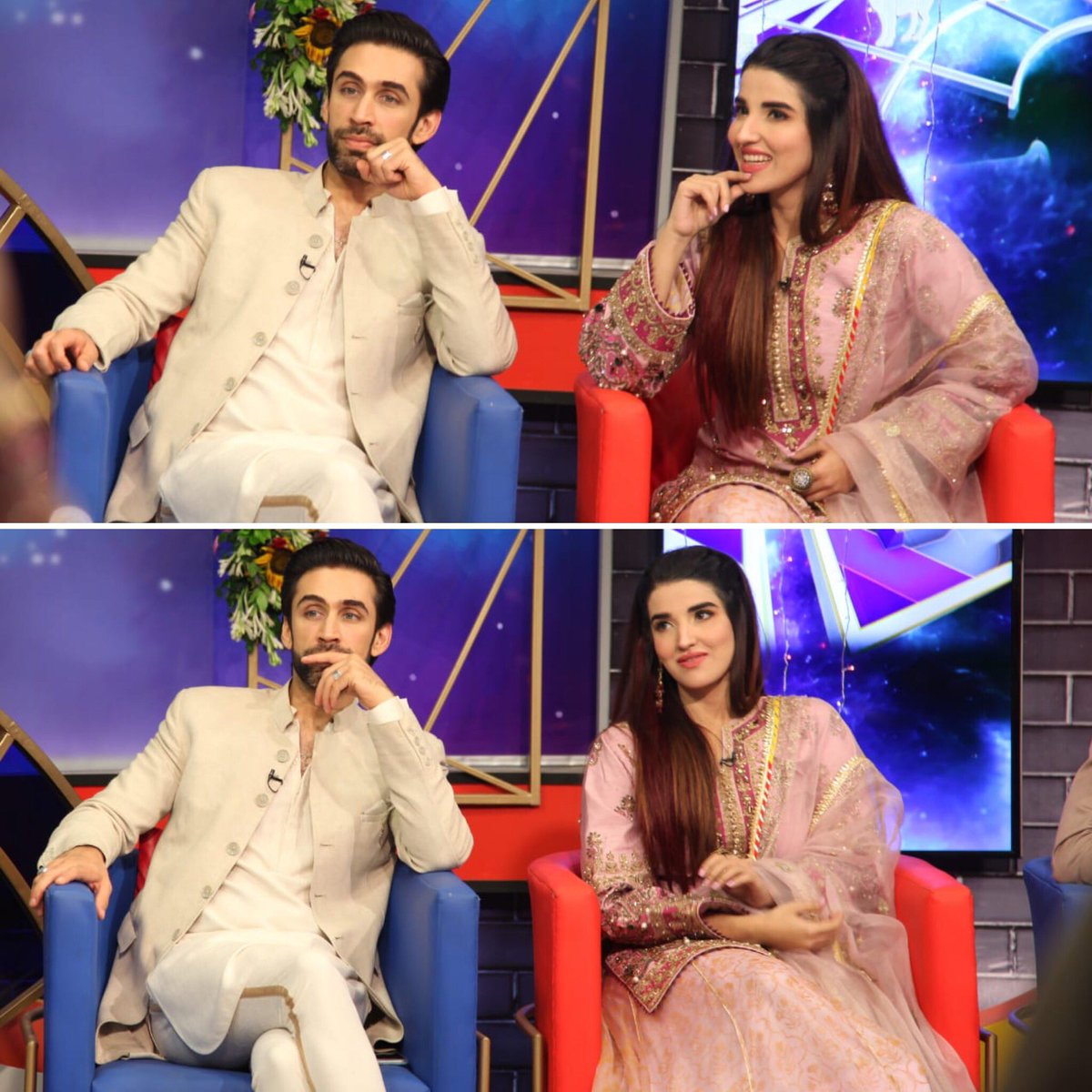 HeerMaanJa's tweet photo. From the show #aapkaysitaray with #HadiqaKiani on #Aapnewspk during the promotions of #HeerMaanJa 💕 https://t.co/Py1SpC0m4l