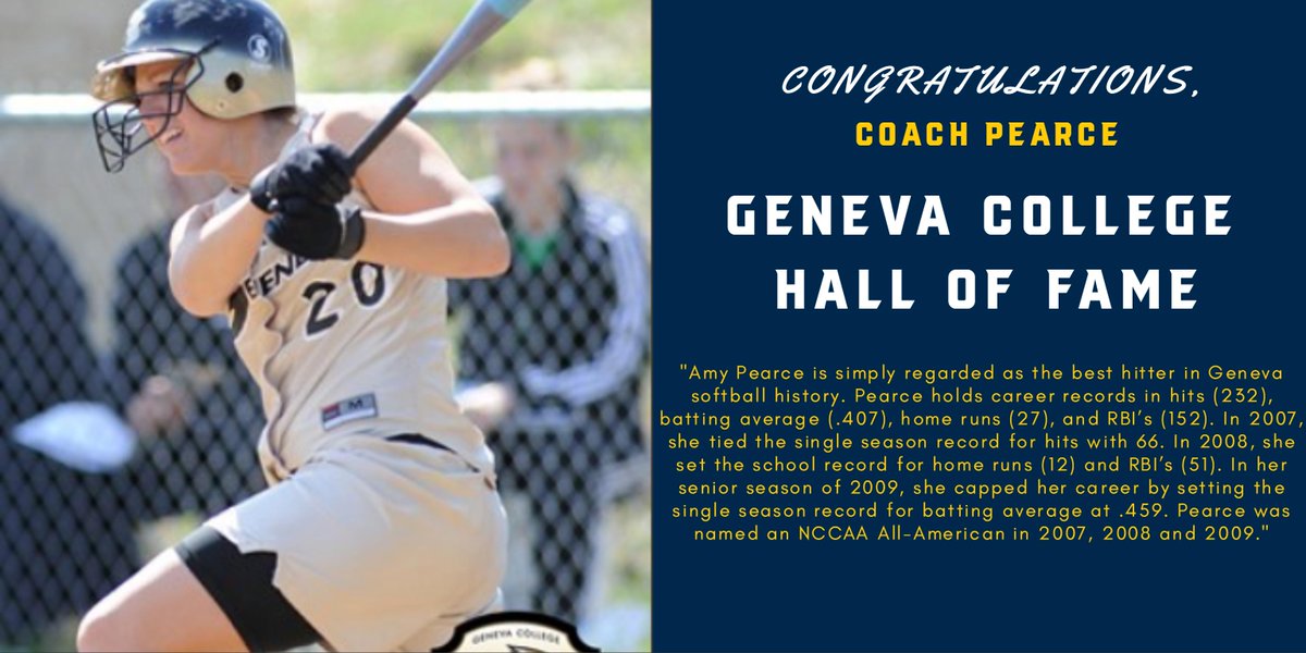 Congratulations Coach Pearce on your induction to the Geneva College Athletics Hall of Fame! (HOF Class of 2019)