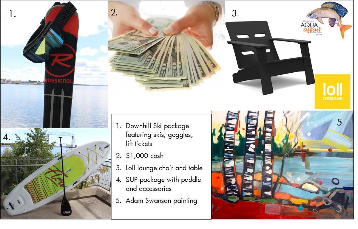 Want to support the Aquarium's AquaAffair event but can't make it to the event?
We have five AMAZING raffle prizes up for grabs. Bucket raffle tickets are $20 each and available for cash or check at Great Lakes Aquarium. You choose which prize you hope to win.