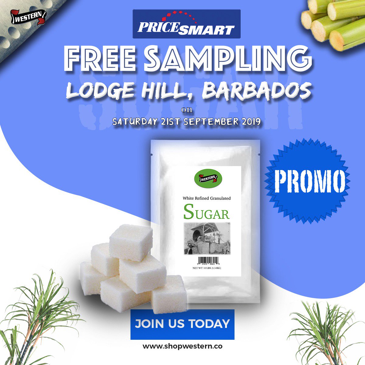westernbarbados's tweet image. We are sampling our granulated sugar tomorrow at PriceSmart! Come and taste the sweetness for your next recipe.
#WesternWholesaleInc #FreeSampling #PricesmartBarbados #PriceSmart #Barbados #GranulatedSugar
