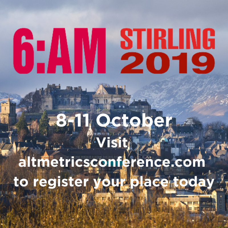 ElsevierConnect's tweet photo. Save the date! On October 9th and 10th, the 6th annual @6AMconf Altmetrics conference will take place at Sterling University in Scotland. @ElsevierConnect  and @PlumAnalytics  will be there. What about you? #6amconf https://t.co/sOkDwtBwB5