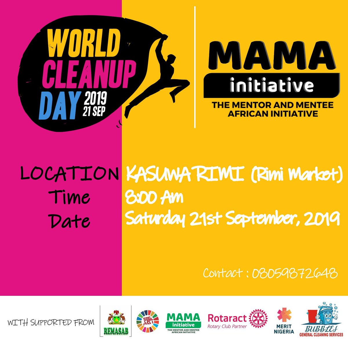 mamainitiativen's tweet photo. I am volunteering tommorow. What about you?
#WorldCleanUpDay2019 #worldcleanupday
#letsdoitnigeria
#nigeria
#mamainitiative https://t.co/3WxOu4yjsq