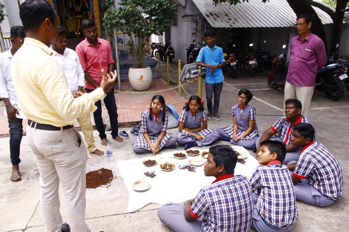 LGov_Puducherry's tweet photo. Kendriya Vidyalaya students making #seedballs to be dispersed on the bunds of waterbodies. Packed with seeds and ready to plant, seed balls is now being seen as a solution to fast depleting green cover. @thekiranbedi @moefcc @PrakashJavdekar @DrRPNishank @HRDMinistry @KVS_HQ https://t.co/T0dHZbdosR
