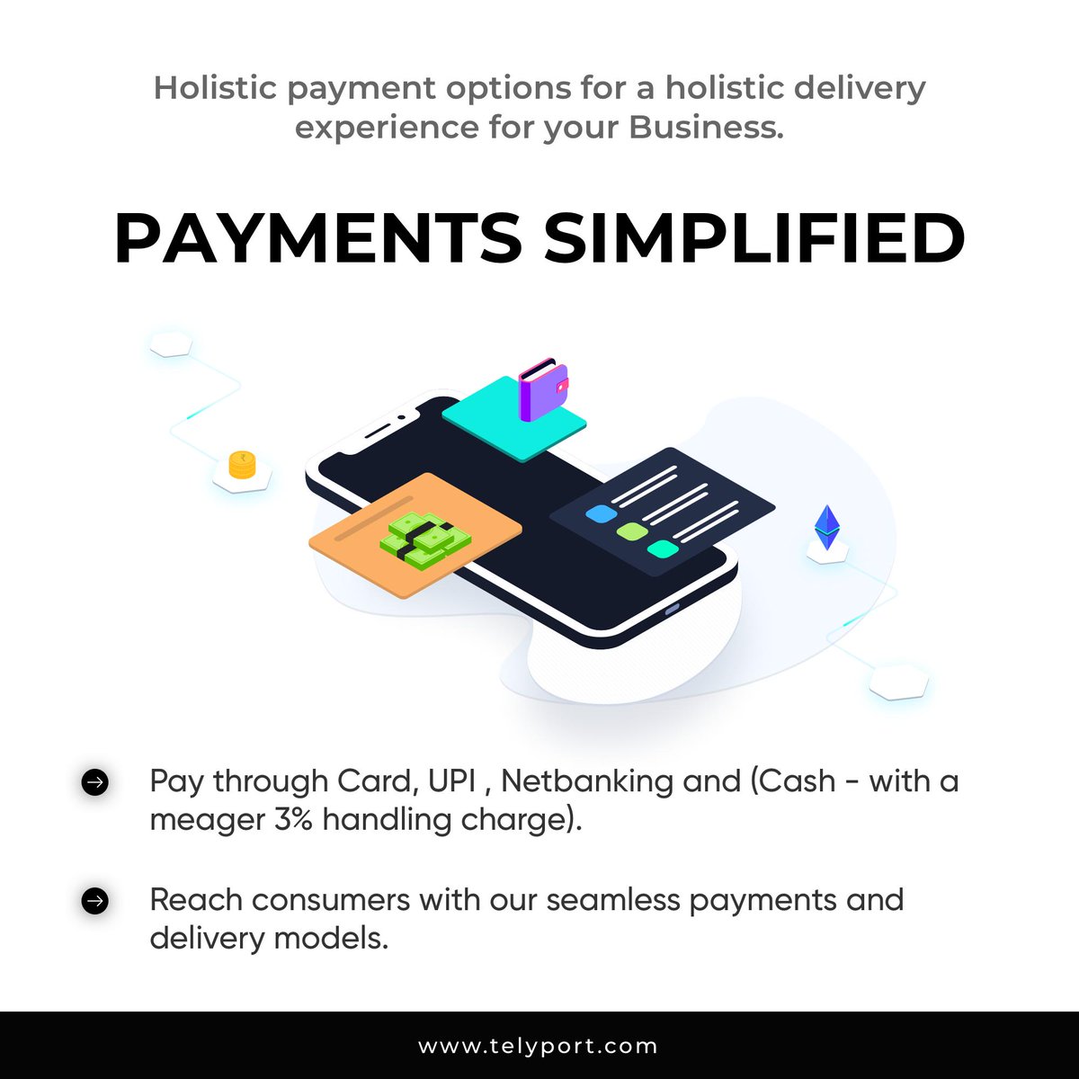 telyportinc's tweet photo. Enjoy multiple payment options for all your business deliveries.

#businessdelivery #paymenthandling #cashpayment #deliverycollection #netbanking #UPIpayments #paymentgateway #paymentoptions #packagedelivery #hyperlocaldelivery #parceldelivery #hyperlocalbusiness https://t.co/JuM6AOiyyN