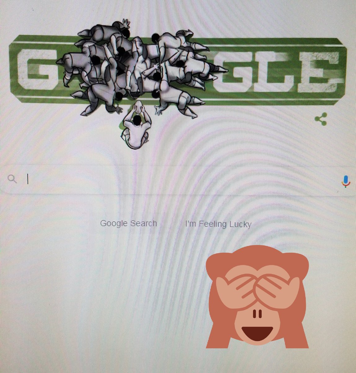 shannarae81's tweet image. It took me a super long time to realize this was football related 😏 #googlehomepage #wtfishappening 
#ohhhhhsports