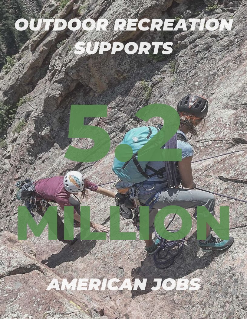 ORRoundtable's tweet photo. BREAKING: @BEA_News reports outdoor recreation is a major supporter of jobs across the country! https://t.co/coEngBrqr8