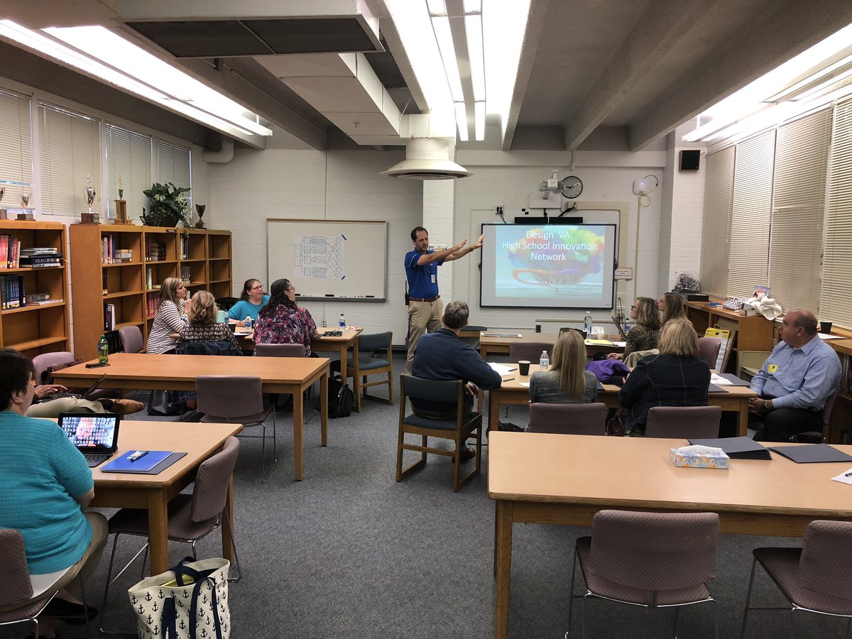 karen_sanzo's tweet photo. @JRTPrincipal launching the #designva high school innovation network hub meeting! @VDOE_News @TFerrellJr3 @HenricoSchools @TFerrellJr3 https://t.co/zaHvcG7YiM