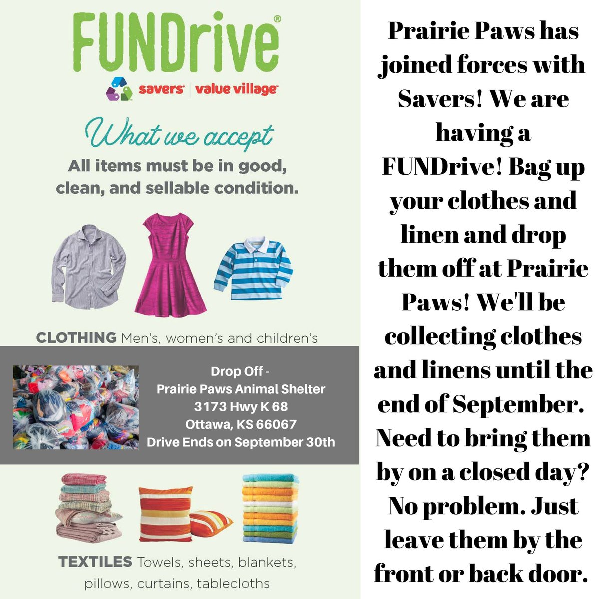 PrairiePaws2010's tweet image. #fundrive #helpshelterpets #dogood #give  #itmatters #skills #charity #philanthropy #fundraising  #causes #donationshelp #donate #helpinganimals #helpinghomelesspets #socialgood  #giveback #ottawaks #dosomething #impact #notforprofit #bucketlist #donations #sparkgood #nfp