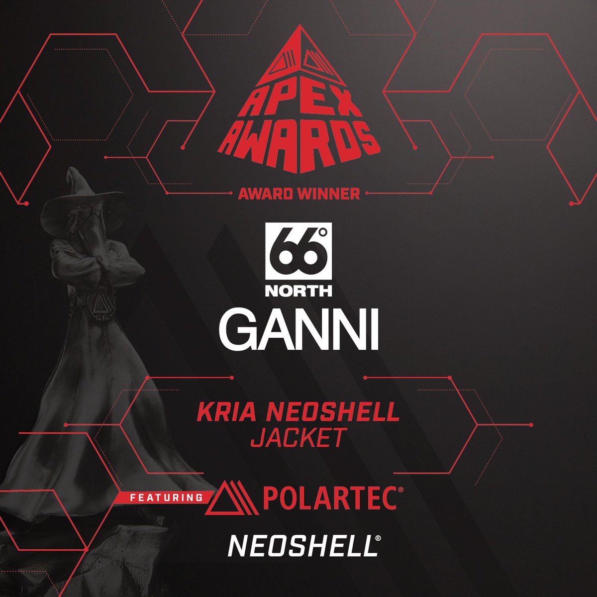 Polartec's tweet image. A 2019 APEX Award goes to @66north x @ganni_official for their collab Kria NeoShell! Merging Icelandic tech with Danish style referencing 66North’s 90s jacket w Polartec NeoShell
#GANNI #66north  #premierevisionparis #polartec #madewithpolartec #scienceoffabric #polartecapex