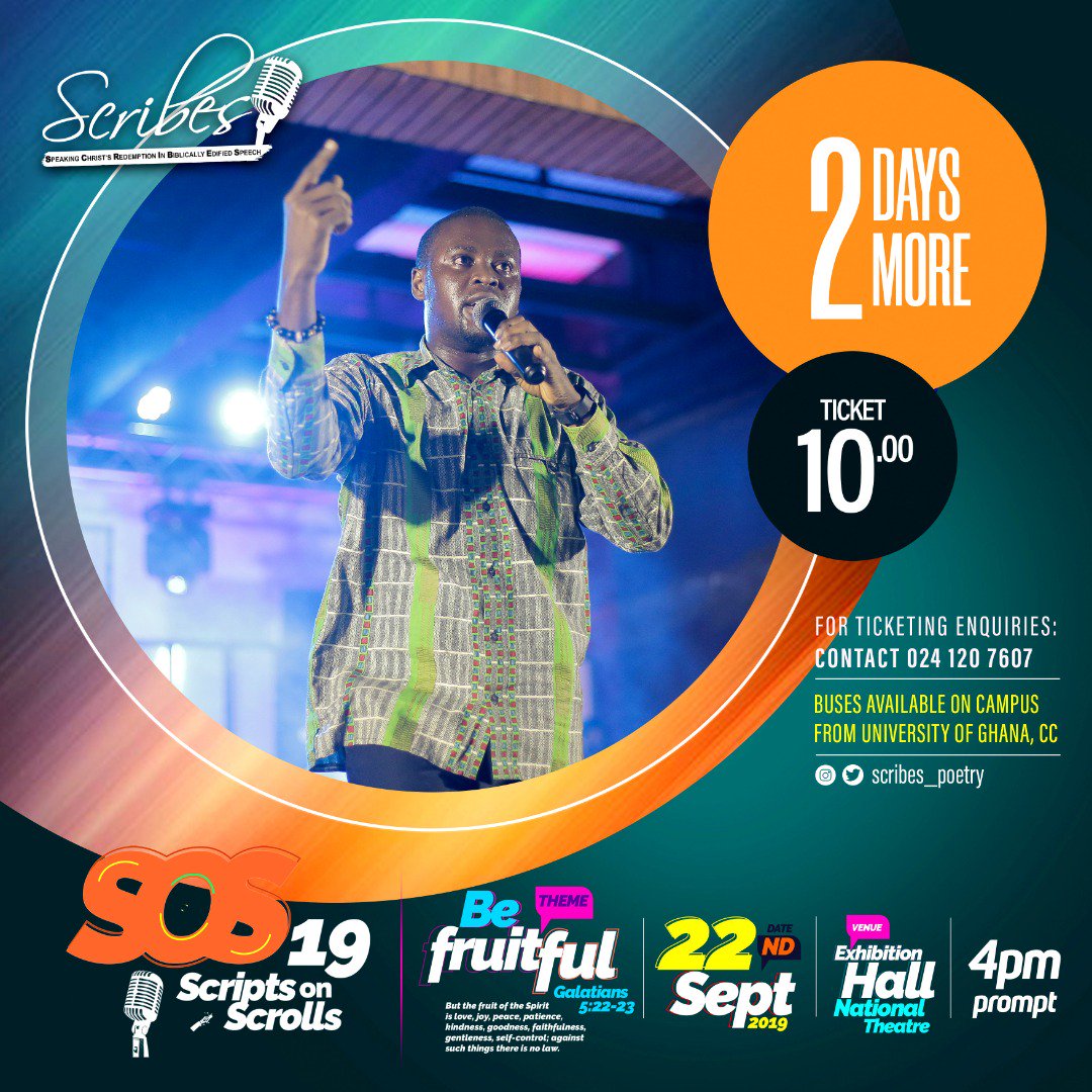 scribes_global's tweet photo. Two days from Today, we will all gather to fellowship with God and it's going to be one of the amazing experiences you can ever have.
#ScriptsOnScrolls19 https://t.co/jxZCfhcdsJ