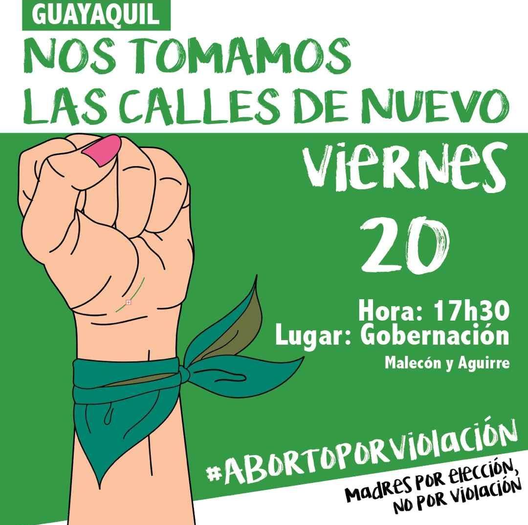 wambraEc's tweet photo. [MOVILIZACIÓN]
Hoy mujeres, jóvenes, org de derechos  se movilizarán en varias ciudades de #Ecuador
Exigen al presidente @Lenin dar respuesta a la negación del #AbortoPorViolacion por parte de la @AsambleaEcuador 
Quito
Guayaquil
Cuenca
Loja
Riobamba
Manabí
Entre otras https://t.co/GWv7HMKL3S