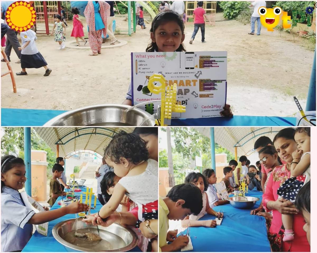 qtpiofficial's tweet photo. Talent Expo during Pedagogic Web 2K19 event where students of Gautami Vidya Kshetra school present dir learning 2 parents, peers, &amp; teachers. 

#QtPi #Robotics #TalentExpo #GautamiVidyaKshetra #Hyderabad #Code2Play #AI #Robot https://t.co/mRFGSkZ9Pa