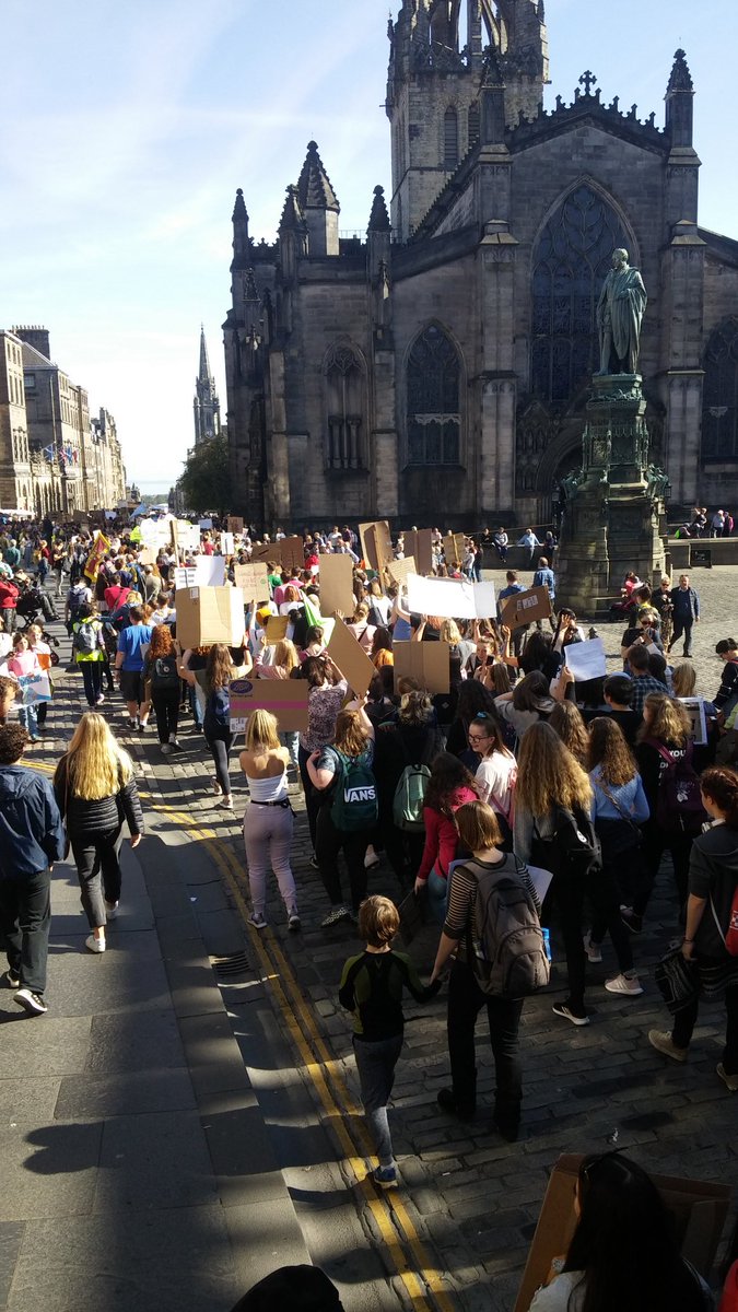 Climate change march in Edinburgh today. Cross generational impressive and moving.