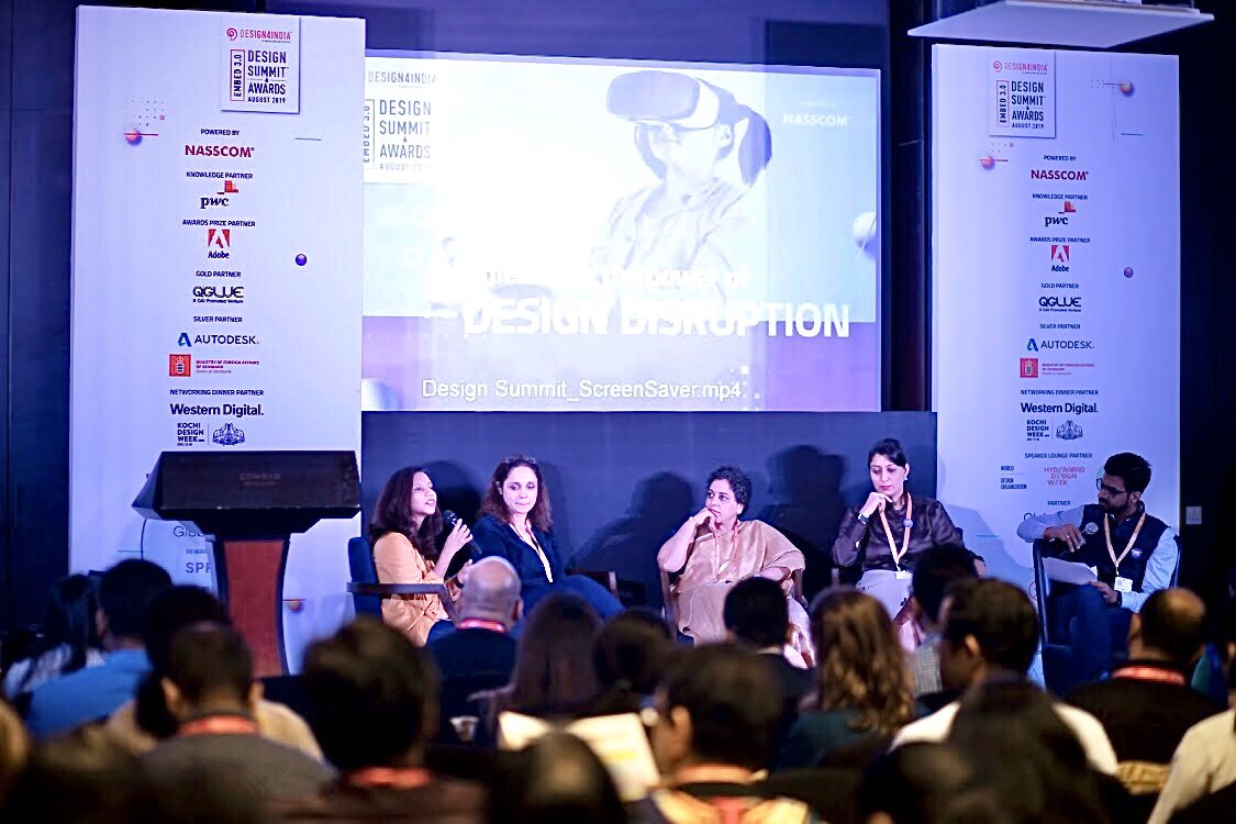 NASSCOM DESIGN4INDIA Design Summit & Design Awards 2019
- Panel on Scaling Design with Systems Thinking 
#NASSCOM #DESIGN4INDIA #DesignAwards #DesignSummit #DesignThinking #DesignEcosystem #Digital #6EDigital