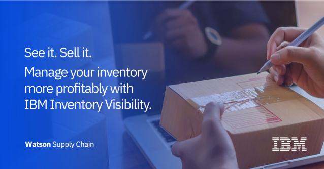 See it. Sell it. Manage your inventory more profitably with IBM Inventory Visibility. #WatsonSupplyChain bit.ly/2QhvMfl