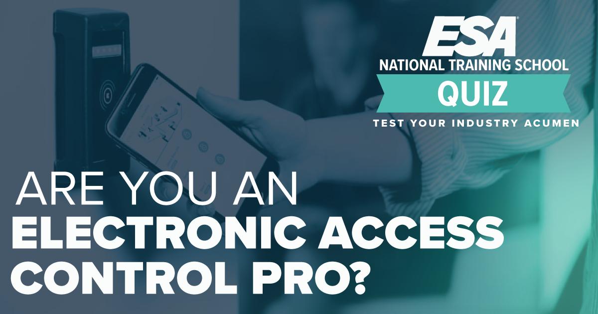 ESATweet's tweet image. Think you're an Electronic Access Control PRO? Test your industry acumen. Take ESA's National Training School quiz. #NTSquiz #prosecurity
qz.app.do/areyouanelectr…