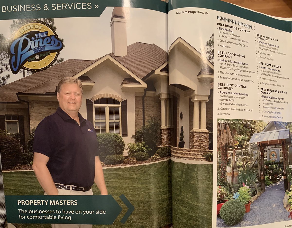 MastersPropInc's tweet image. We did it! Thanks to each and every one of you who voted us The Best Home Builder of 2019 by @ThePilotNews! We love the Moore County community and will continue to provide the highest quality luxury custom homes, remodels and commercial projects! #MastersQuality