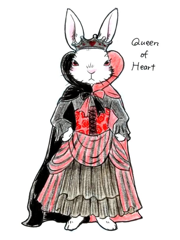 O Xrhsths Rui Magictheater Sto Twitter Queen Of Heart オリジナルイラスト うさぎイラスト ウサギイラスト 一日一絵 1日1絵 不思議の国のアリス ハートの女王