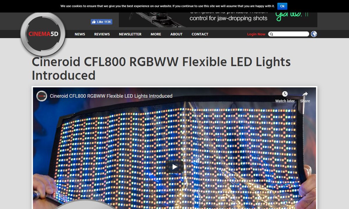 videocide's tweet image. Cineroid CFL800 RGBWW Flexible LED Lights Introduced
#powercontroller #grams #video #lightoutput #ballast #videomarketing
via cinema5d.com
☛ amp.gs/ATci