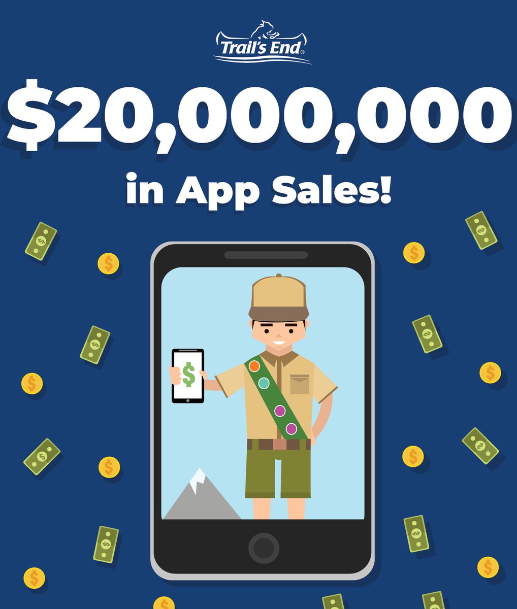 trailsendsnacks's tweet image. Holy Chocolate Caramel Clusters! 🍿 
We’ve now hit over $20 million in popcorn sales, and that’s just on the App. Your Scouts are popcorn-selling superheroes!
bddy.me/2M3rWB3
#trailsendpopcorn #scoutsBSA