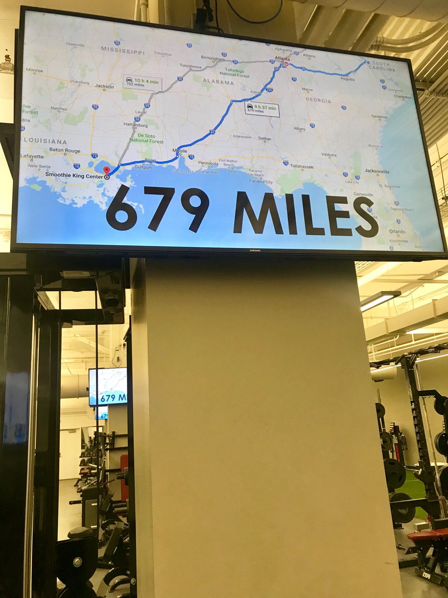 MollyBinetti's tweet image. Destination: Smoothie King Center, New Orleans, LA...679 miles from the Carolina Coliseum. Last #F4Friday of the offseason...#WEworked